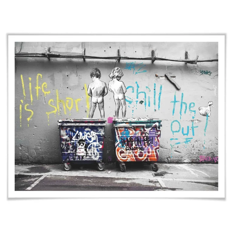 Banksy - "Life is Short" Poster - 30 x 24cm — Ảnh 3