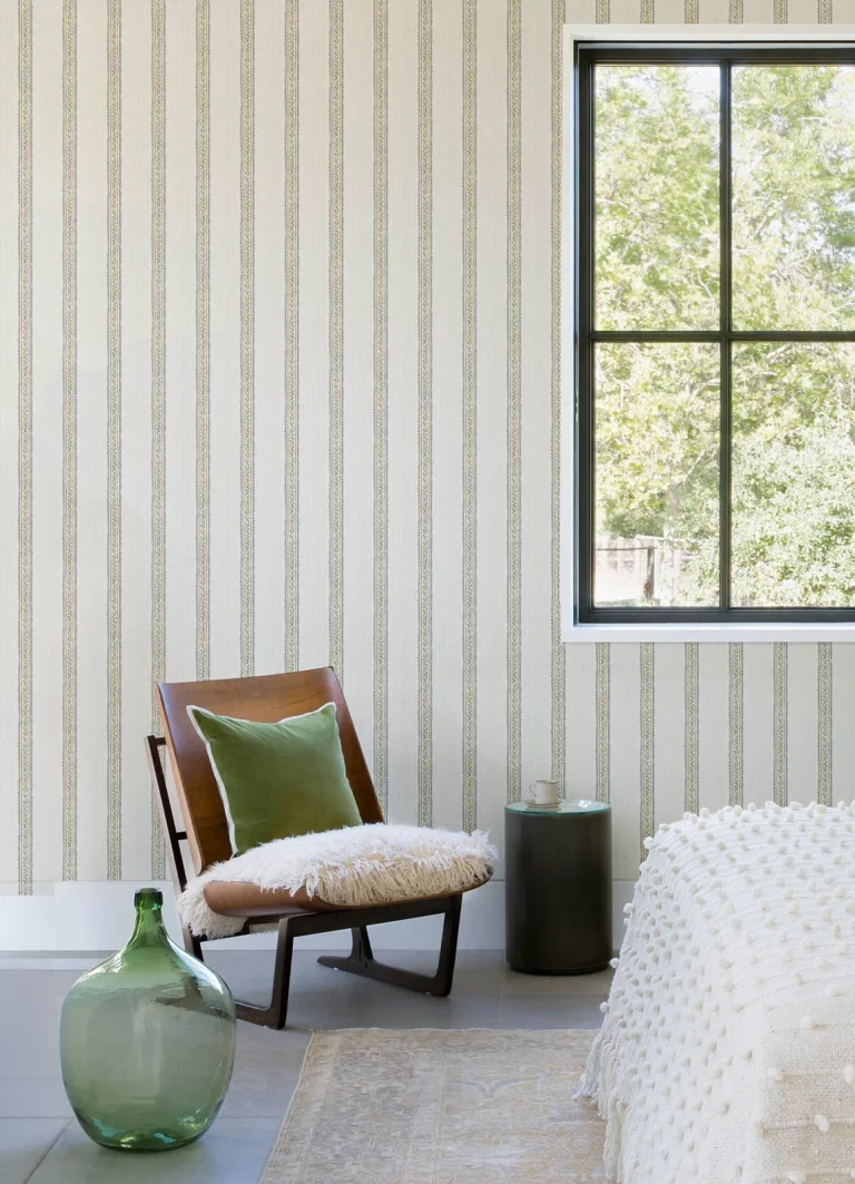 Chesapeake Mandevilla Vine Stripe Wallpaper - Honey — Ảnh 5