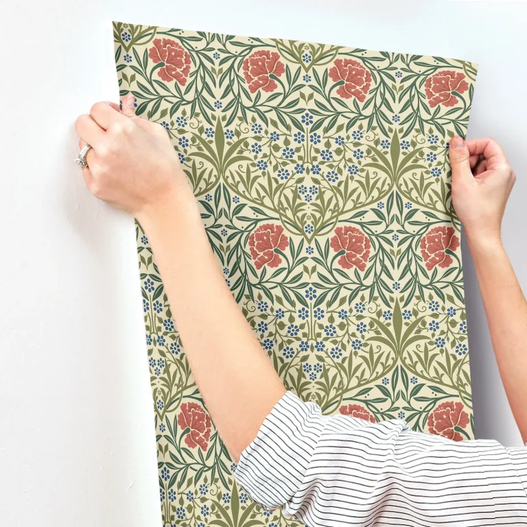 Oxford Union Floral Vines Wallpaper - Green — Ảnh 3