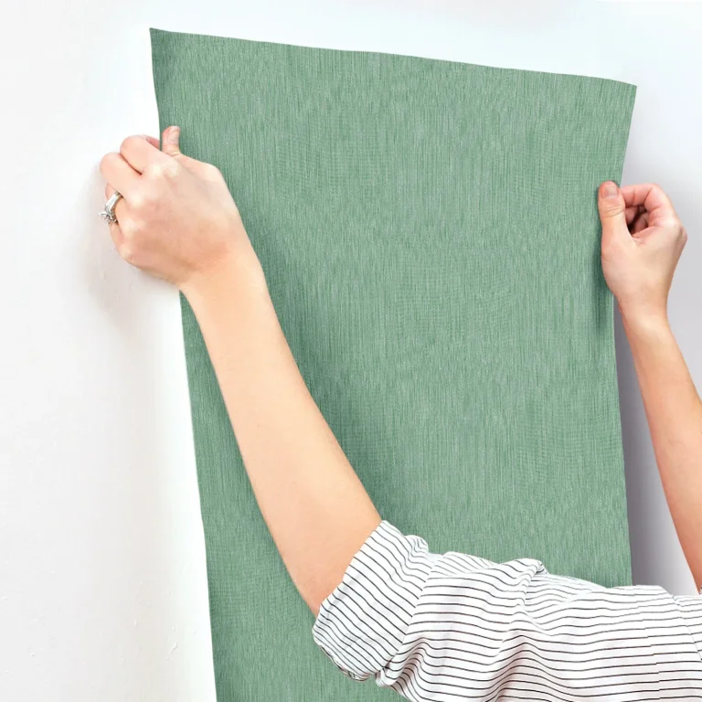 Linen Wallpaper - Green — Ảnh 4