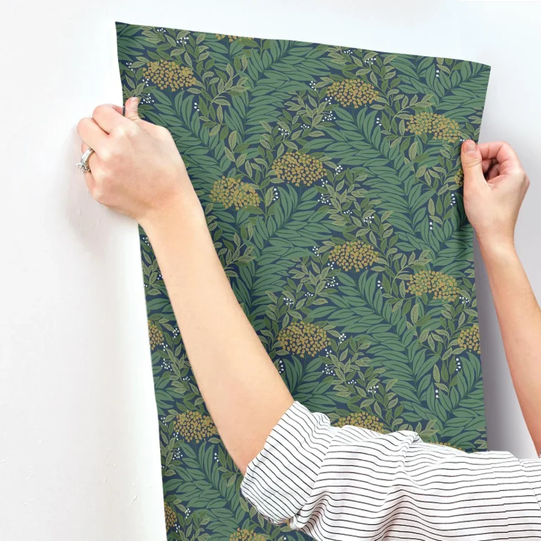 Rifle Paper Co. Highgrove Wallpaper - Navy — Ảnh 2
