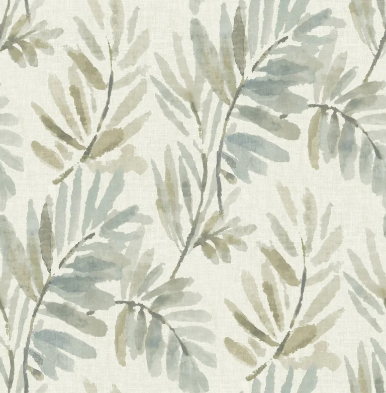 Serenade Ferns Wallpaper - Aqua — Ảnh 3