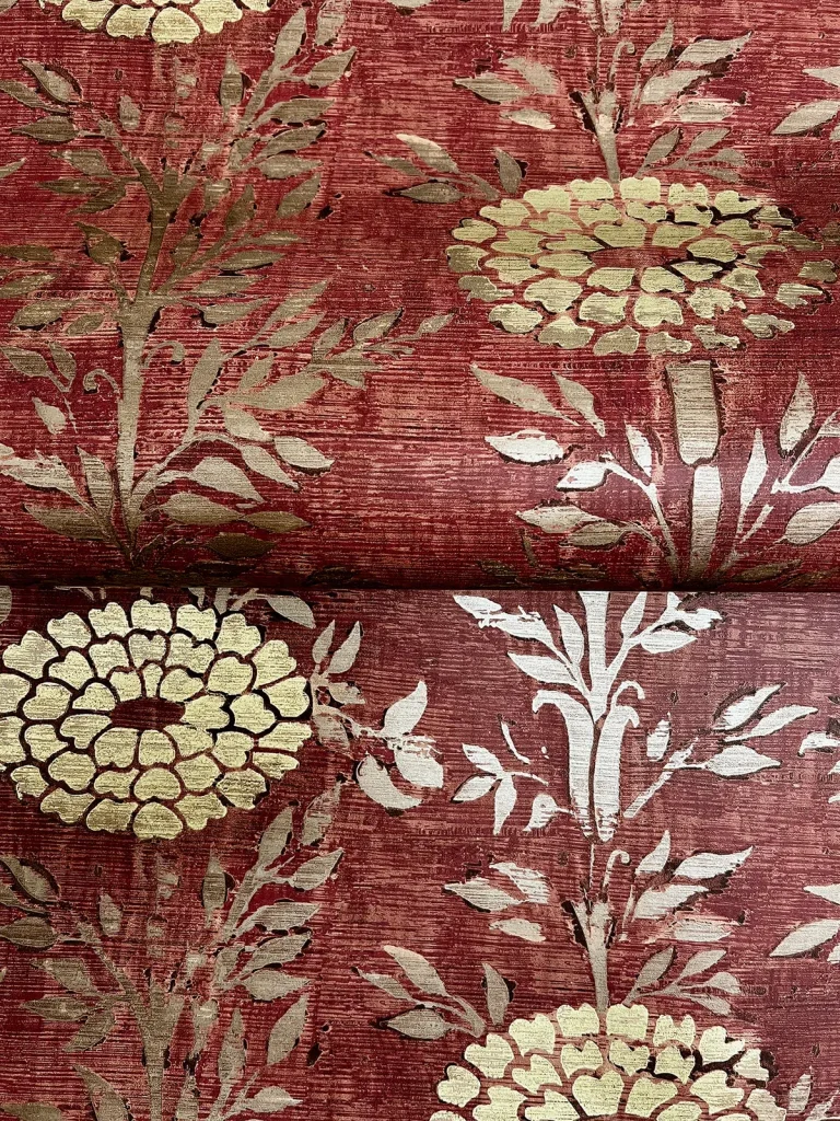 Ronald Redding French Marigold Wallpaper - Red & Gold — Ảnh 5