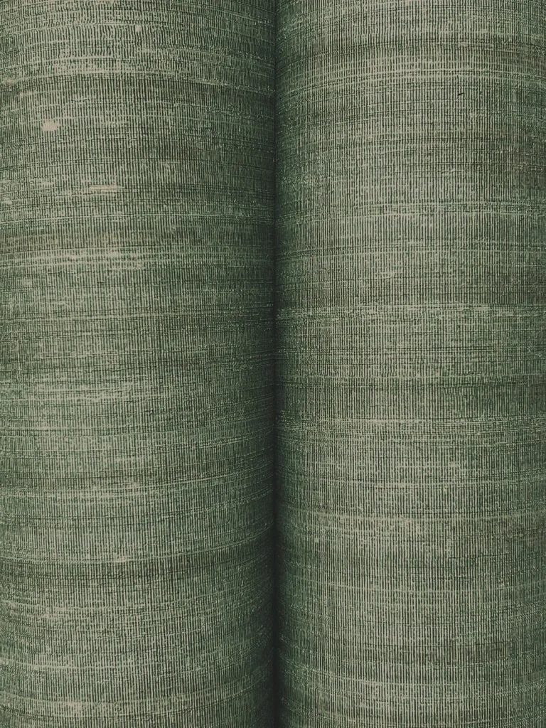 Sari Silk Faux Fabric Wallpaper - Green — Ảnh 7