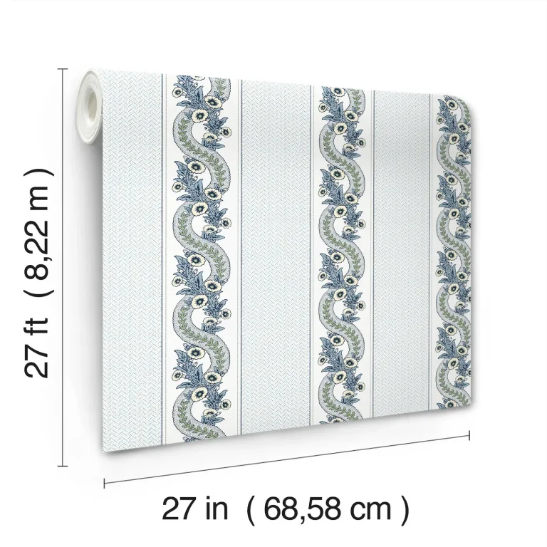 Ronald Redding Abbey's Garland Wallpaper - Aqua — Ảnh 3