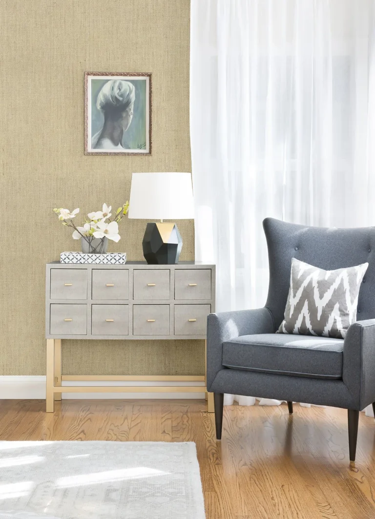 Yanyu Paper Weave Grasscloth Wallpaper - Wheat — Ảnh 3