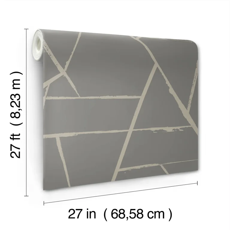 Intersect Wallpaper - Charcoal/Glint — Ảnh 5