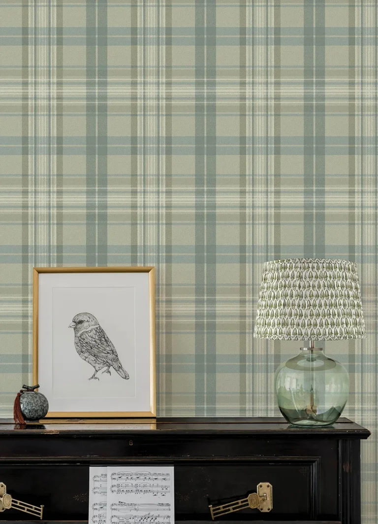Chesapeake Austin Plaid Wallpaper - Sage — Ảnh 6