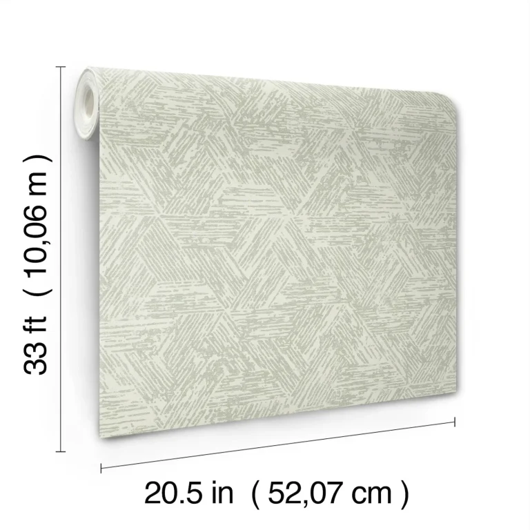 Retreat Quilted Geometric Wallpaper - Sea Green — Ảnh 2