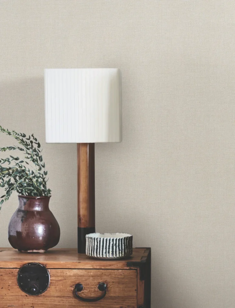 Hardy Linen Wallpaper - Powder Sand — Ảnh 5