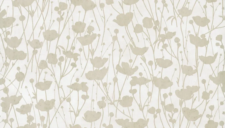 Ronald Redding Shimmering Poppies Wallpaper - White & Gold — Ảnh 4