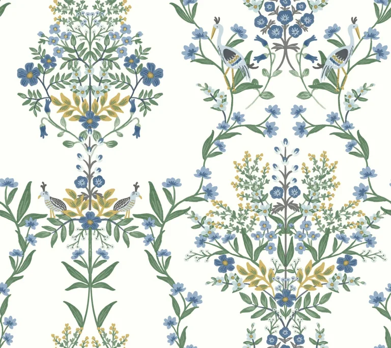 Rifle Paper Co. Luxembourg Wallpaper - Indigo — Ảnh 2