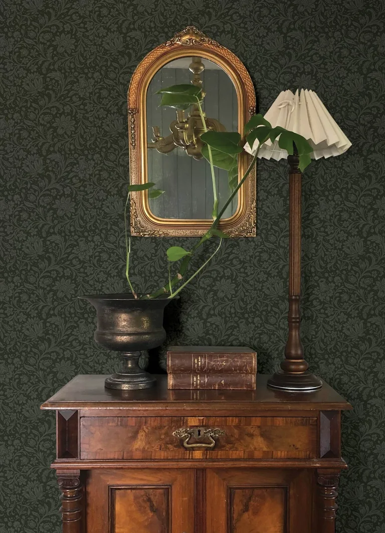 Chris Loves Julia Hague Floral Trail Wallpaper - Dark Green — Ảnh 6