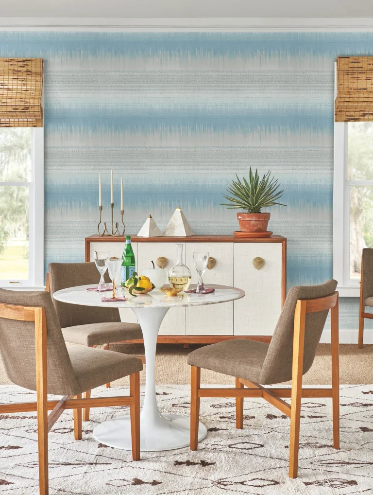 Desert Textile Wallpaper - Blue — Ảnh 2