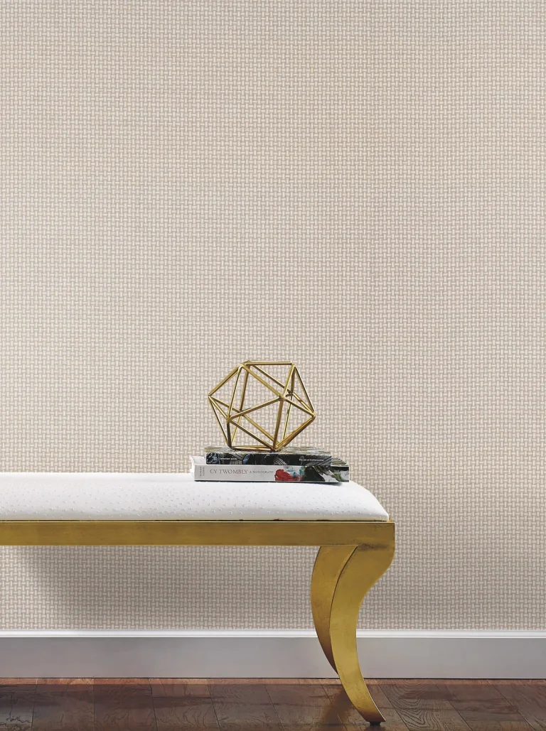 Cottage Basket Wallpaper - Taupe