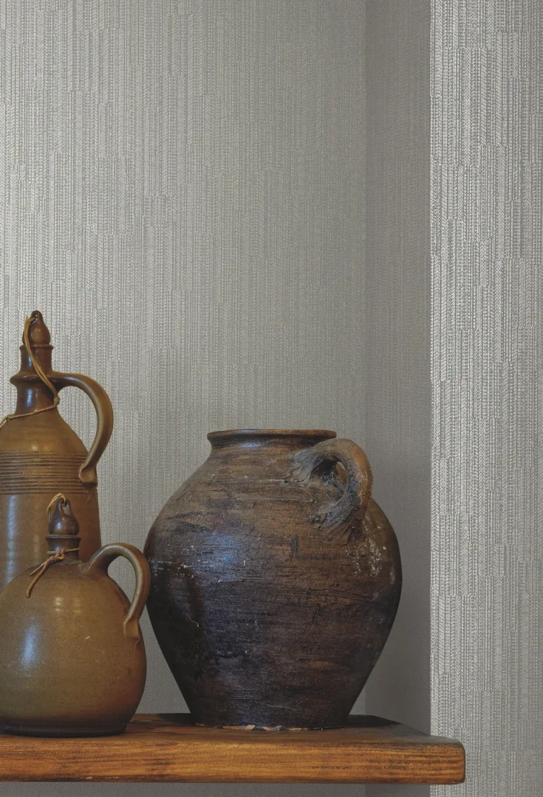 Ronald Redding Weekender Weave Wallpaper - Grey/Glint — Ảnh 3
