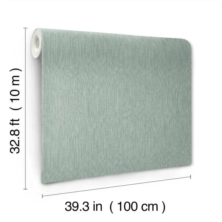 Linen Wallpaper - Teal — Image 3