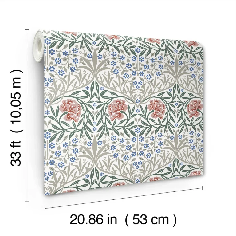 Oxford Union Floral Vines Wallpaper - Pink — Ảnh 2