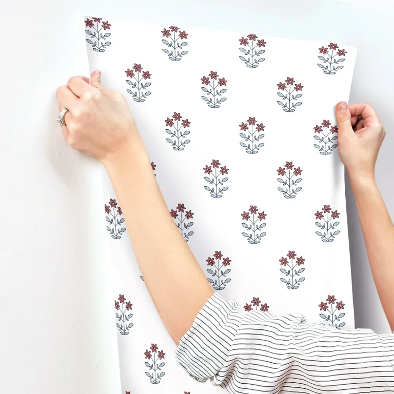 Kit Floral Wallpaper - Red — Ảnh 3