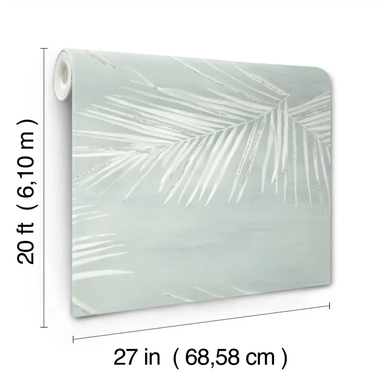 Endless Summer Peel and Stick Wallpaper - Jade/Silver — Ảnh 4