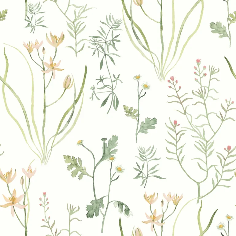 Alpine Botanical Peel and Stick Wallpaper - Peach — Ảnh 5