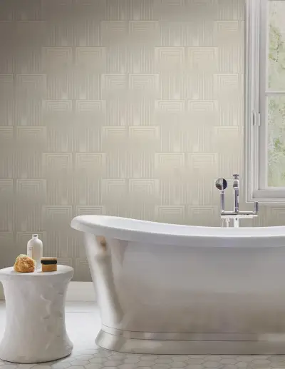 Candice Olson Vanishing Peel and Stick Wallpaper - Taupe & Pearl