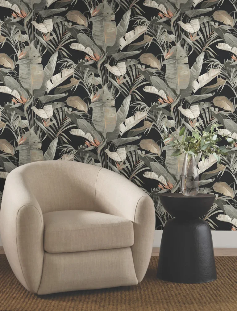 Candice Olson Tropical Cabana Wallpaper - Black — Ảnh 2