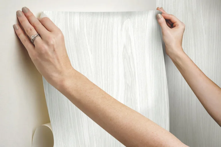 Linden Peel and Stick Wallpaper - White — Image 3