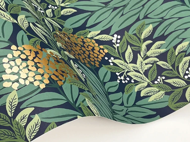 Rifle Paper Co. Highgrove Wallpaper - Navy — Ảnh 4