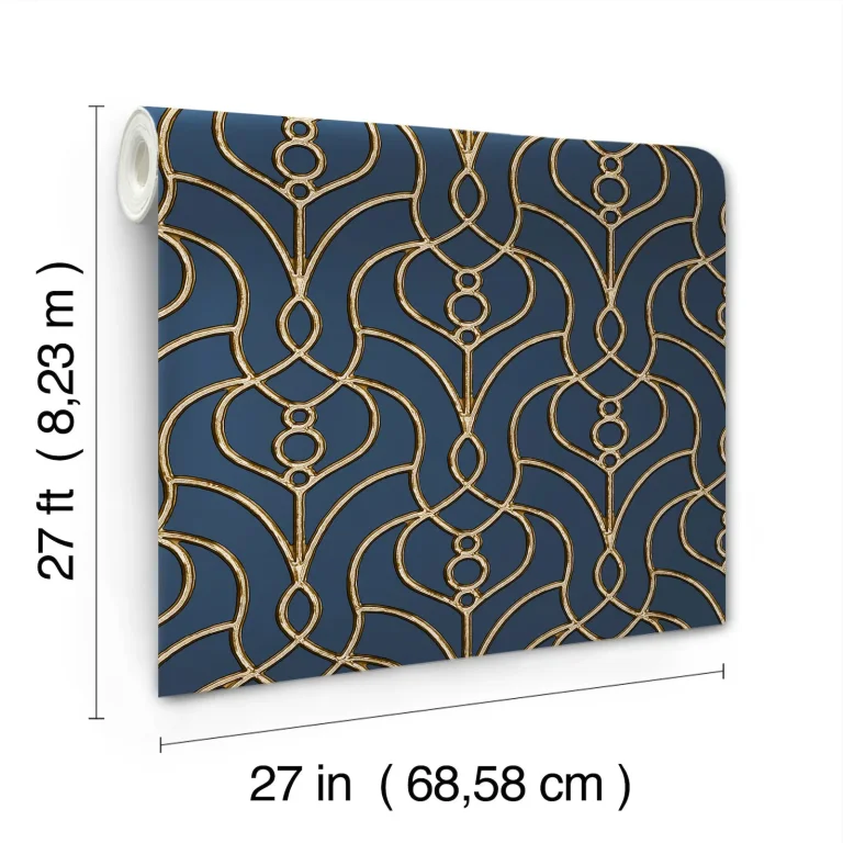 Candice Olson Divine Trellis Wallpaper - Navy — Ảnh 4