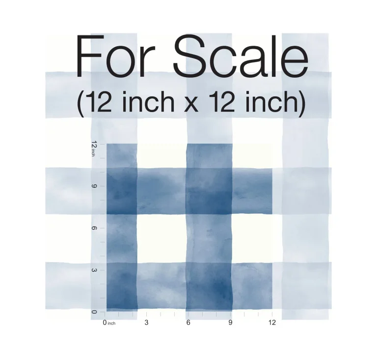 Checkmate Watercolor Plaid Peel and Stick Wallpaper - Blue — Ảnh 2