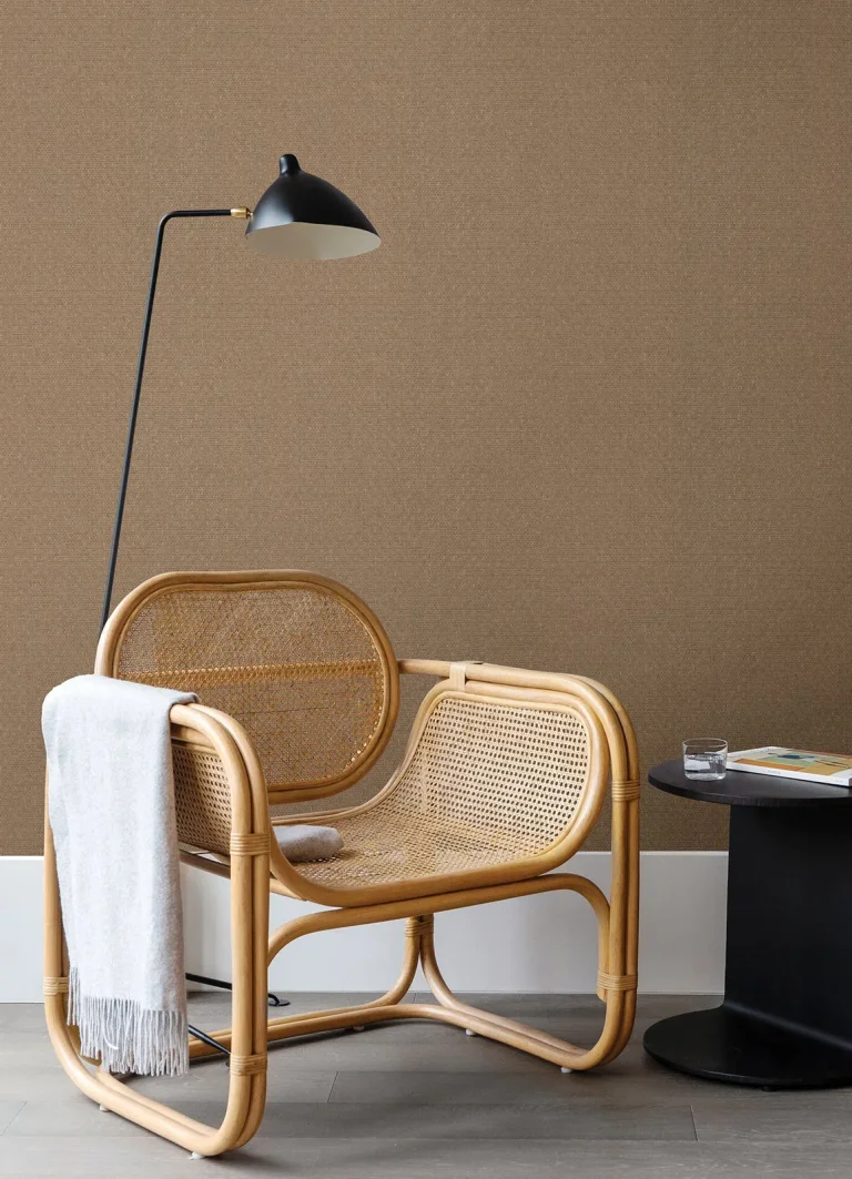 Huiqing Geometric Weave Wallpaper - Brown — Ảnh 3