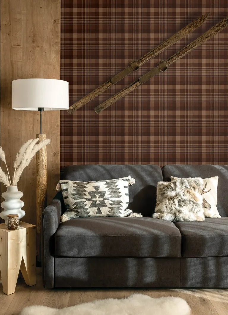 Chesapeake Dutton Plaid Wallpaper - Rust — Image 5