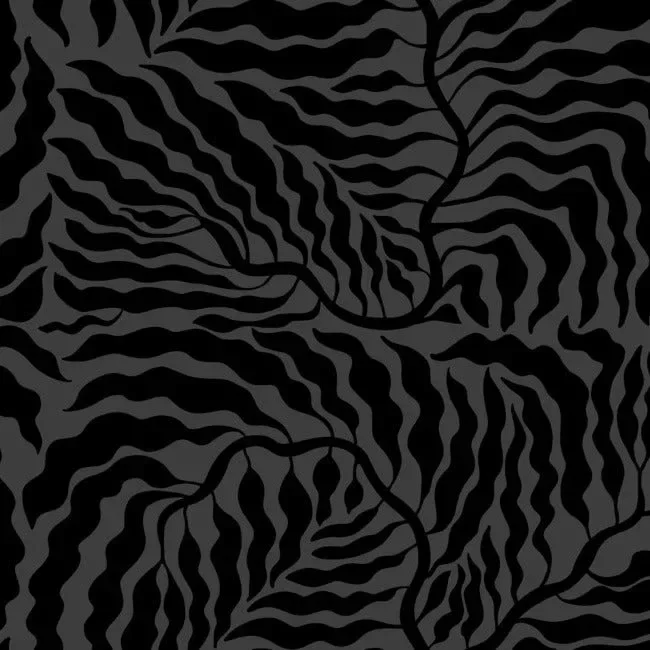 Fern Fronds Wallpaper - Black — Image 5