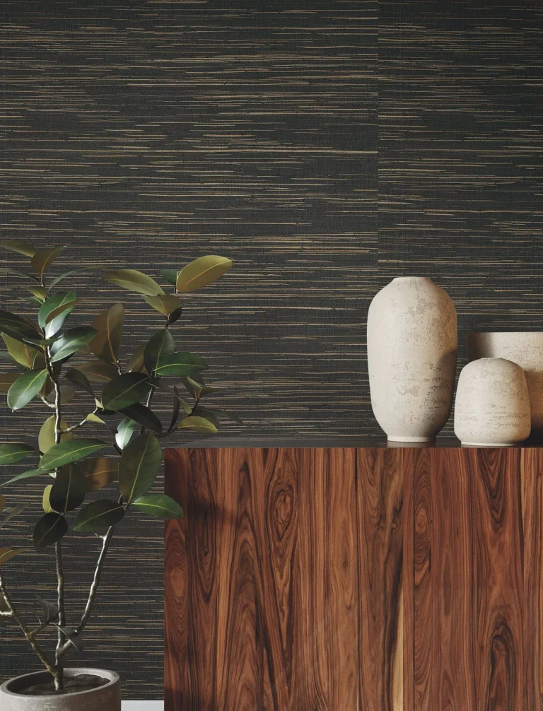 Ronald Redding Multicolored Hemp Wallpaper - Gunmetal — Ảnh 4