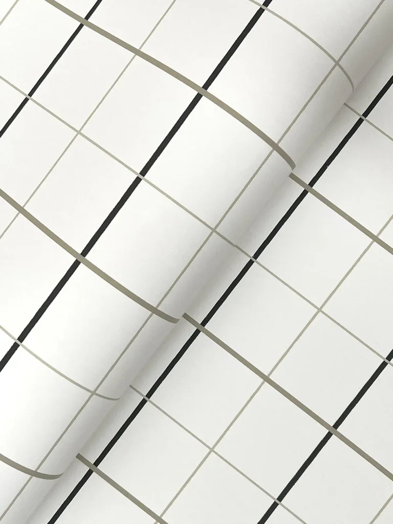 Ronald Redding Tattersall Plaid Wallpaper - White — Ảnh 2