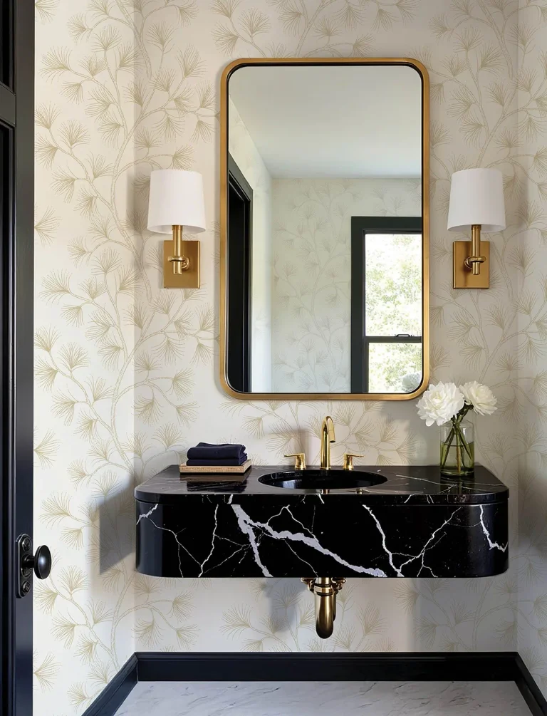 Kismine Botanical Trail Wallpaper - Gold — Ảnh 2