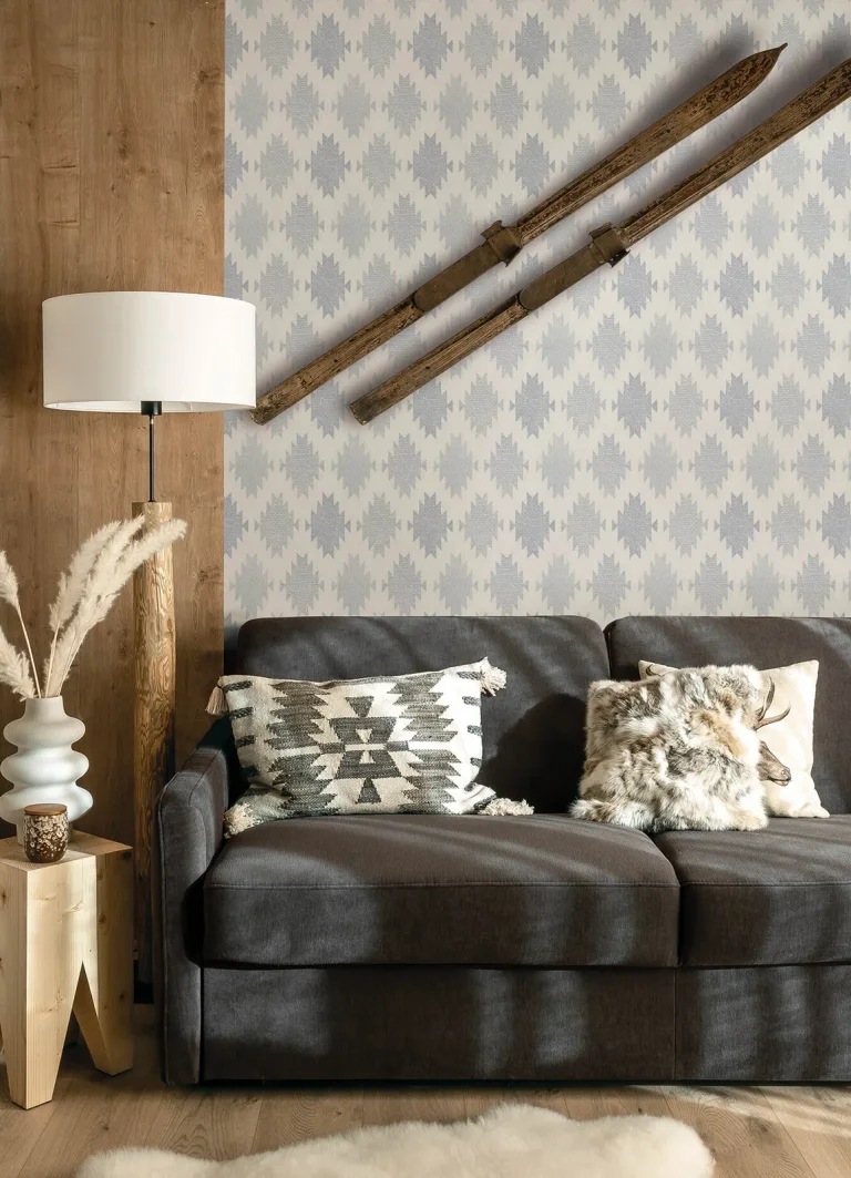 Chesapeake Stitched Heirloom Wallpaper - Indigo — Ảnh 6