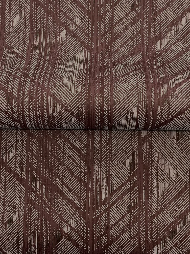Ronald Redding Winthrop Geometric Wallpaper - Merlot — Ảnh 6