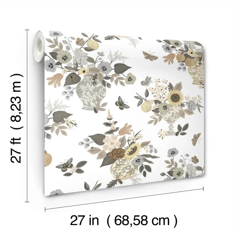 Rifle Paper Co. Flower Studies Wallpaper - Linen Multi — Ảnh 5