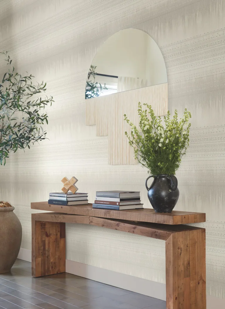 Desert Textile Wallpaper - White — Ảnh 4