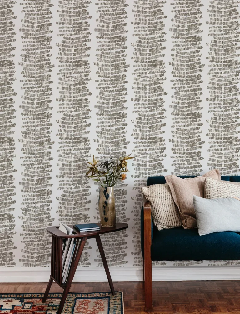 Lumis Fern Stripe Wallpaper - Taupe — Ảnh 5