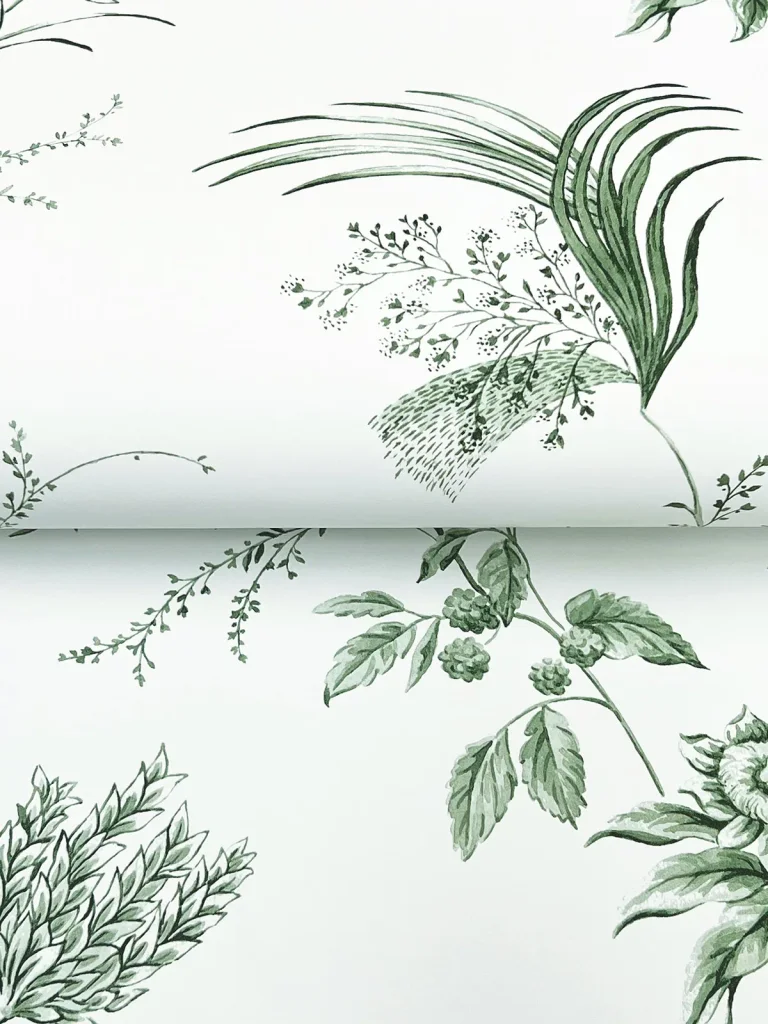 Ronald Redding Floral Lace Wallpaper - Green — Ảnh 4