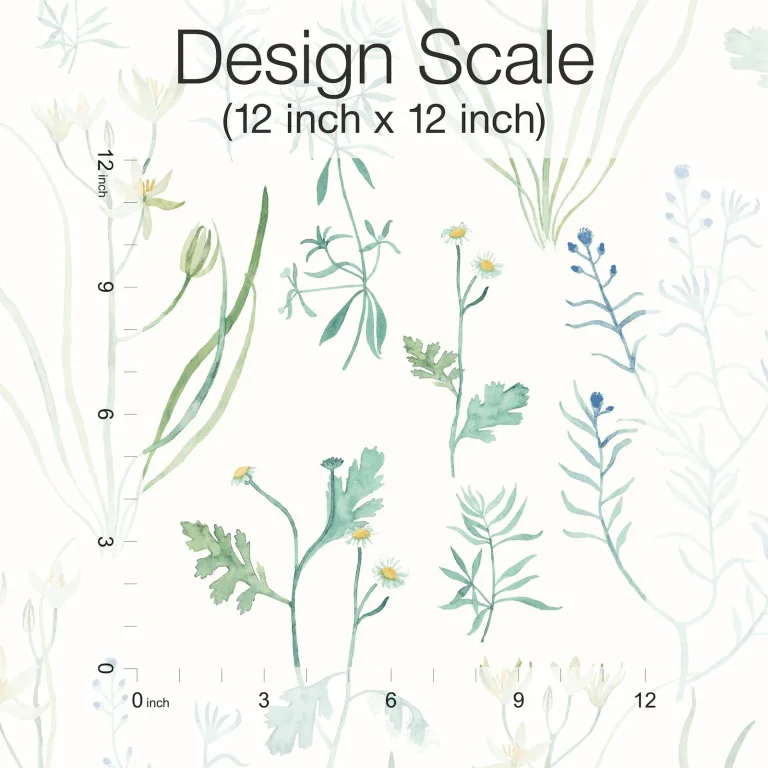 Alpine Botanical Peel and Stick Wallpaper - Blue — Ảnh 4