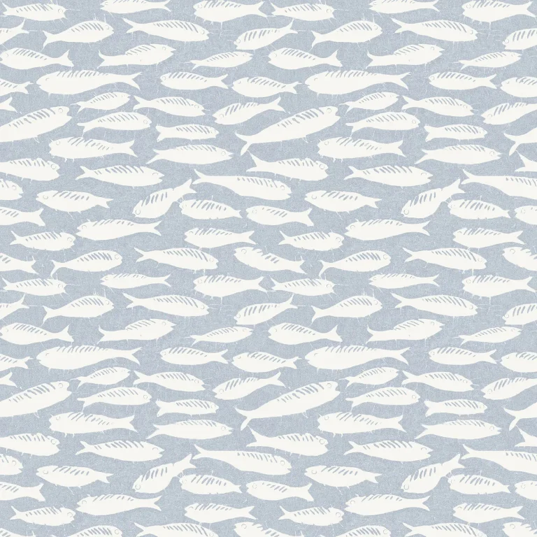 Chesapeake Nunkie Sardine Wallpaper - Denim — Image 2
