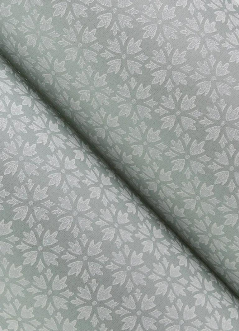 Chesapeake Phlox Floral Stamp Wallpaper - Light Blue — Ảnh 3