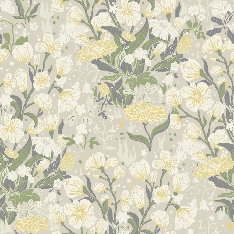 Hava Meadow Flowers Wallpaper - Yellow — Ảnh 2