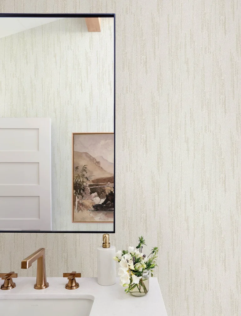 Baris Stipple Stripe Wallpaper - Gold — Ảnh 4