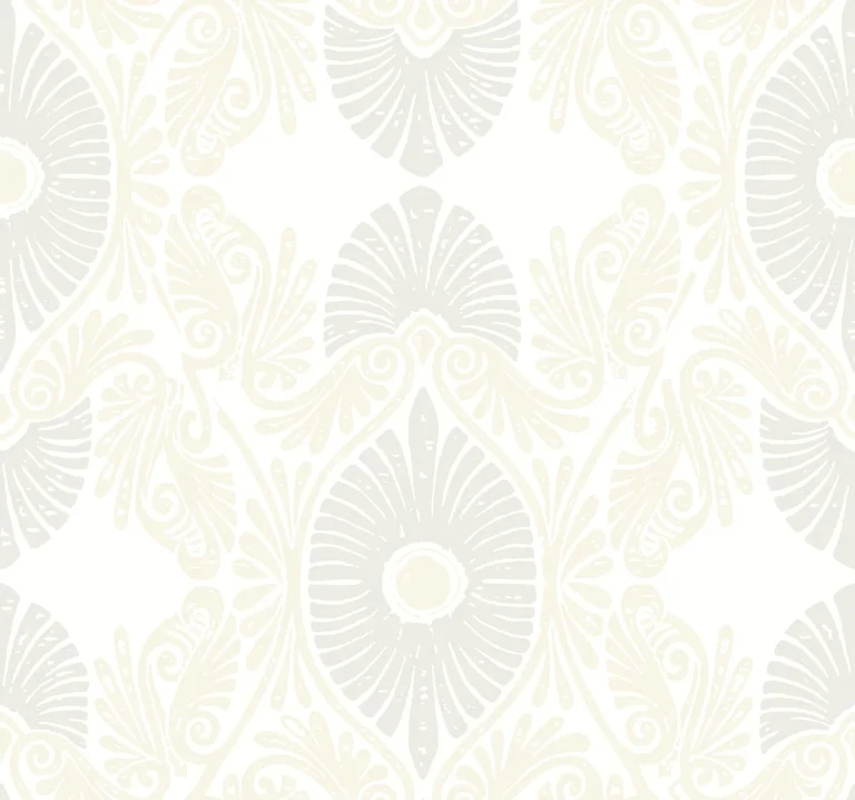 Villa Embellished Ogee Wallpaper - Bone — Ảnh 2