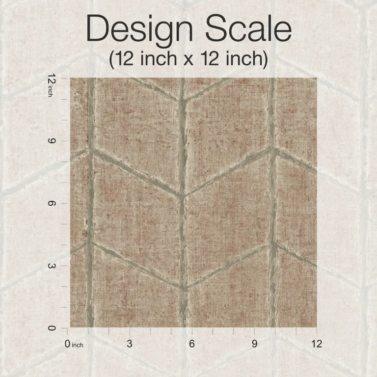 Flatiron Geometric Wallpaper - Brick — Ảnh 6
